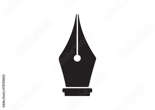 Fountain Pen Nib icon, Fountain Pen Nib solid vector