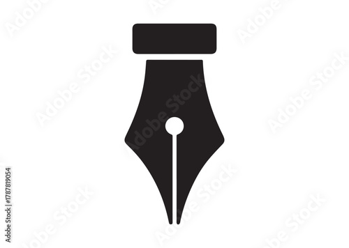 Fountain Pen Nib icon, Fountain Pen Nib solid vector
