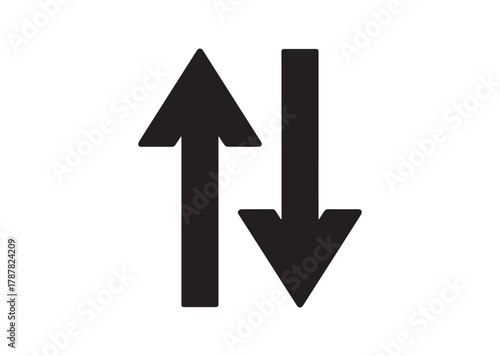 Up and down transfer arrows icon, Up and down transfer arrows solid vector