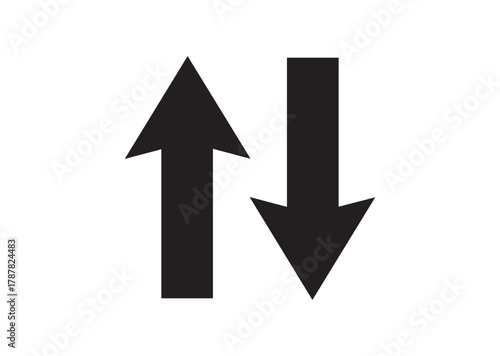 Up and down transfer arrows icon, Up and down transfer arrows solid vector