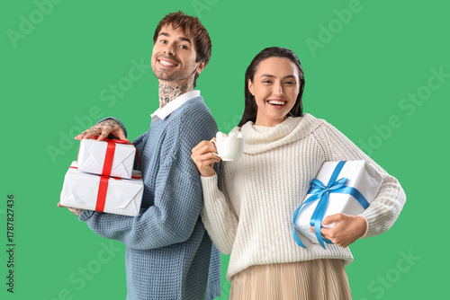 Young couple with Christmas...