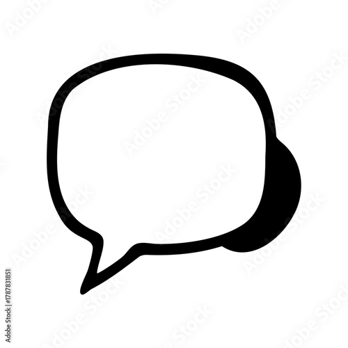 Cartoon speech bubble with headphone for audio communication Vector, illustration