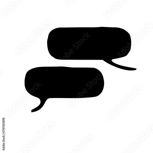 Black vector chat bubbles for dialogue and online messages Vector, illustration