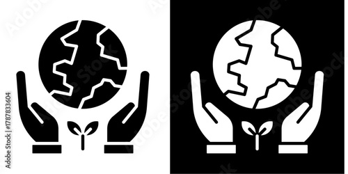 Environmental Awareness  Icon Set White Style Collection