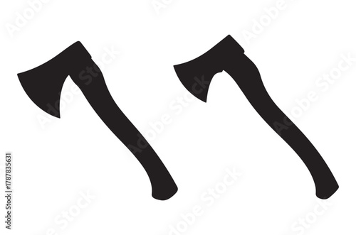 Two old axe silhouette vector illustration, axe clip art vector