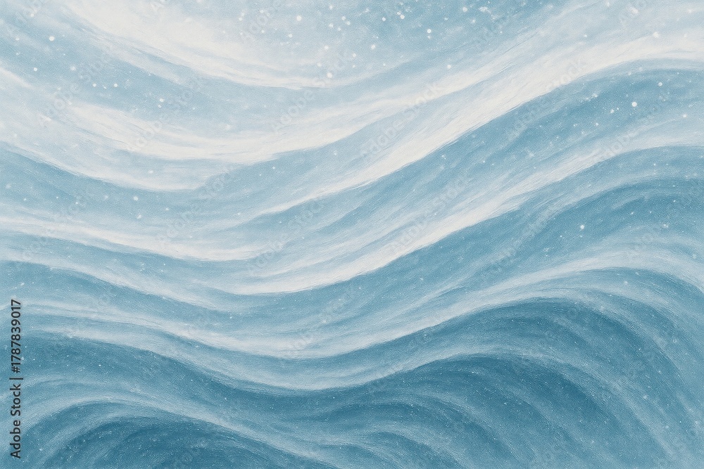 Obraz premium Serene abstract snowy waves background