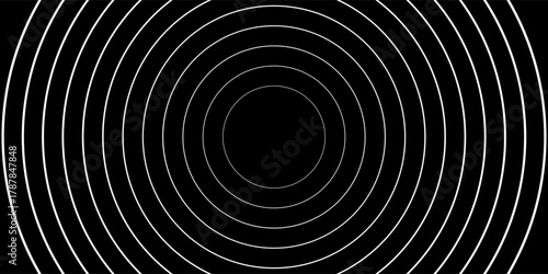 Seamless circular lines pattern radio wave background, radio wave illustration background.