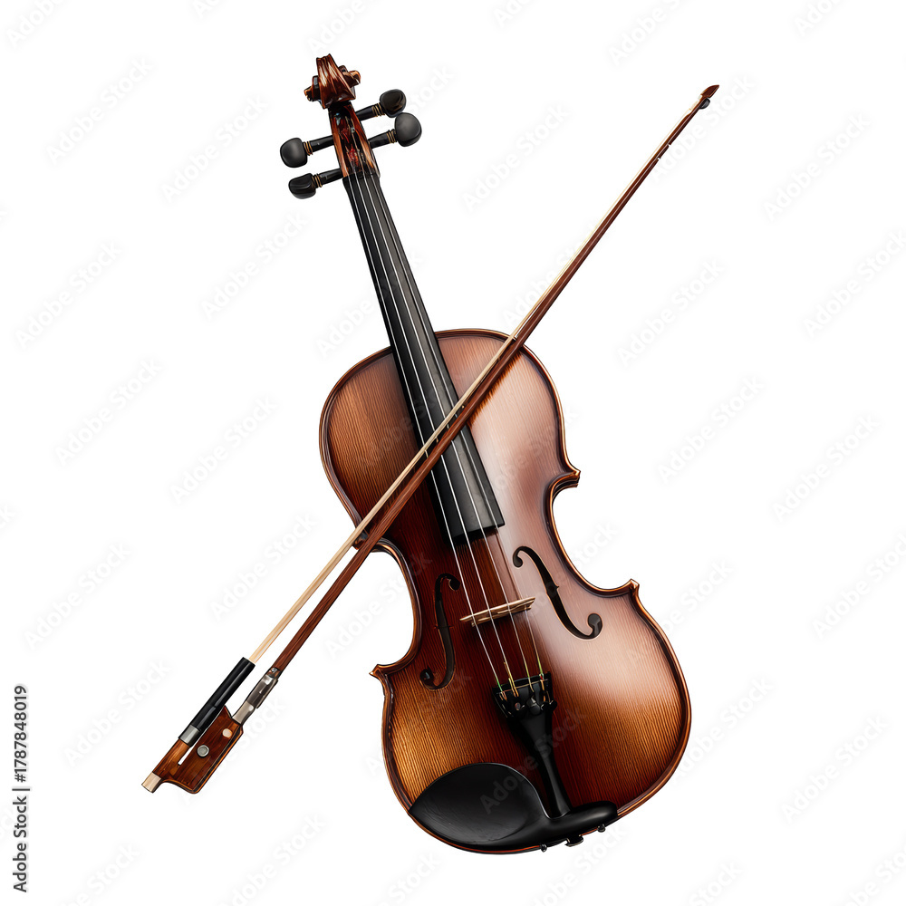 Fototapeta premium Violin and bow bringing classical music to life