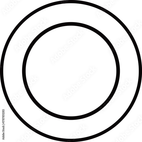 お皿のアイコン　モノトーン