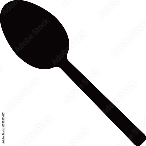 スプーンのアイコン　モノトーン