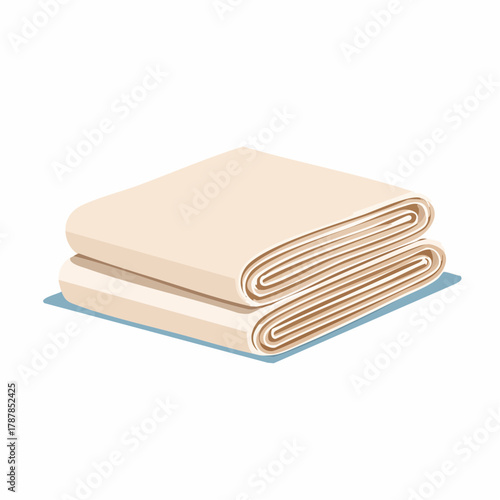 Folded cotton bedsheet