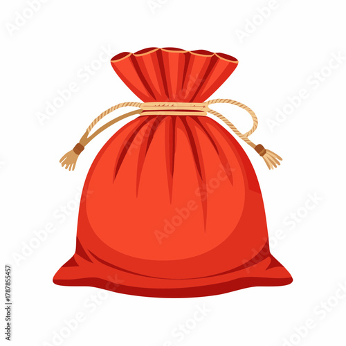 Fabric pouch with drawstring