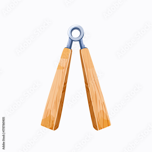 Pair of wooden tongs