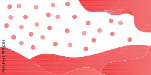 A seamless abstract strawberry pattern with red dots and wavy shapes. Ideal for summer backgrounds, packaging, fabric prints, fruit art, and modern designs.