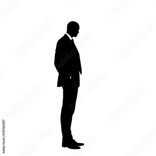 Concept of Identity and Anonymity

A faceless silhouette of a man dressed in formal wear, standing against a stark white background. The lack of detail symbolizes anonymity, hidden identity, and intro