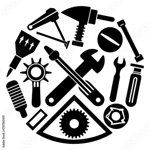 tools icon collection set
