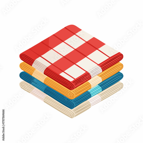 Folded cotton handkerchiefs