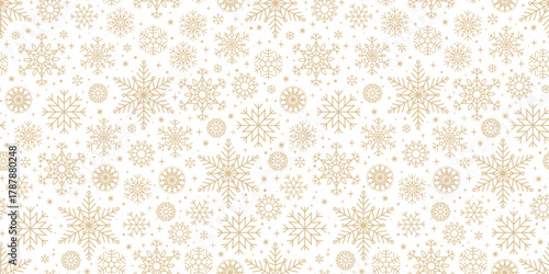 Cute vector snowflakes seamless pattern, great for decorations, wrapping, print.