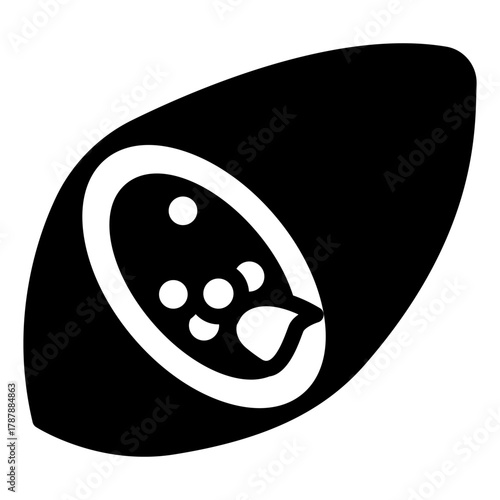 Roll of sushi solid icon, japanese food concept. Vector graphics. Rice and fish fillet with ginger, seafood sign on white background, style icon mobile or web design.