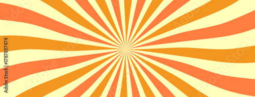 Retro Vintage Sunburst texture sunrays with swirl curves background