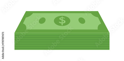 Stack of Green Money USD Currency Dollar Symbol Wealth Finance Banking Investment Savings Economy Business Income Cash