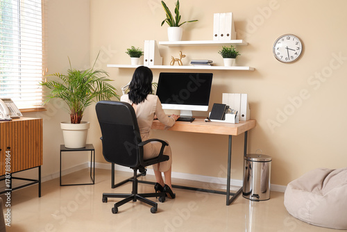 Professional woman working ...
