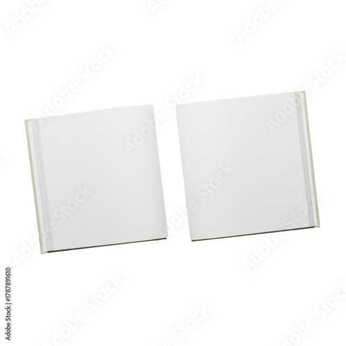Two Blank Square Book or Brochure Mockup