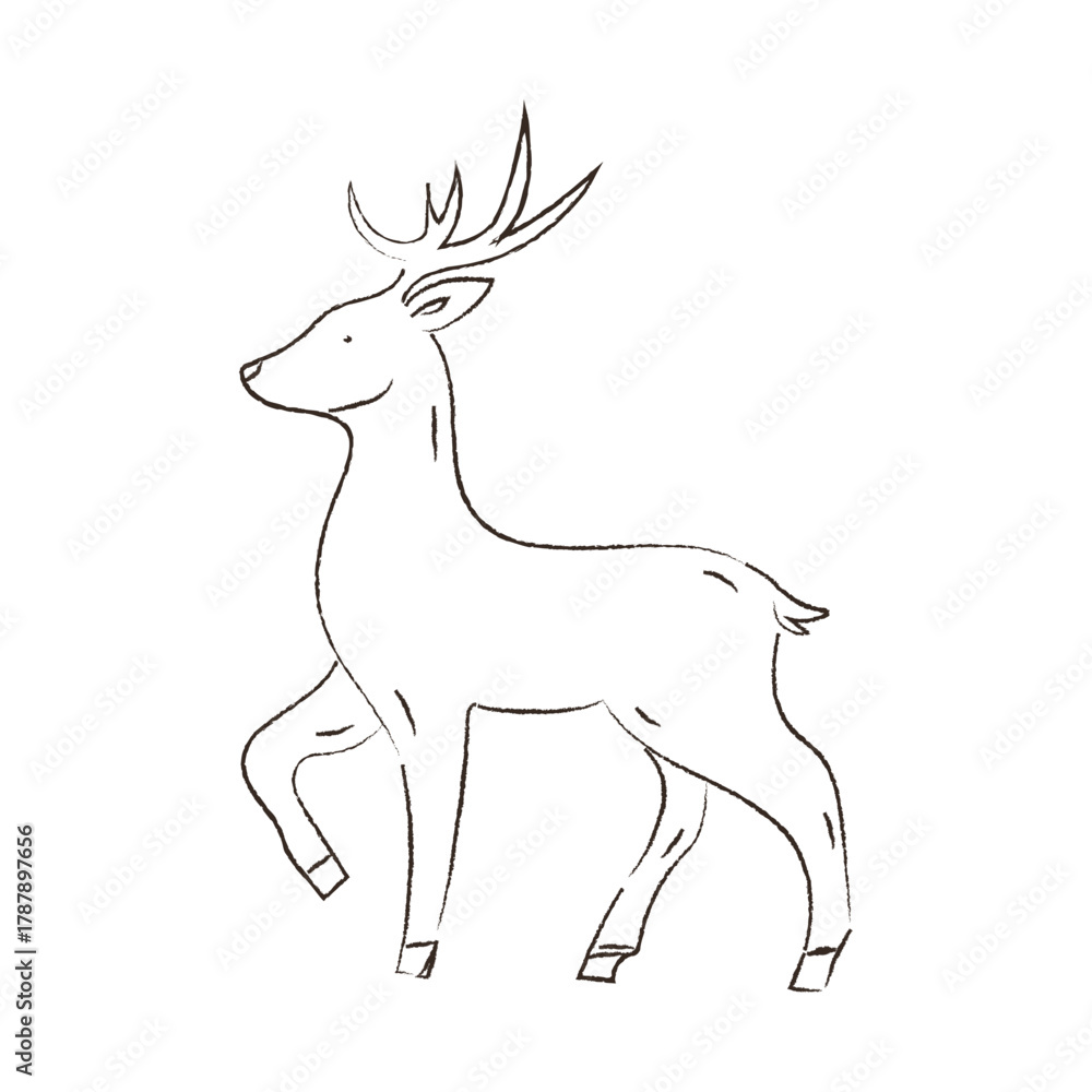 Fototapeta premium Deer walking gracefully in a natural setting during daylight hours