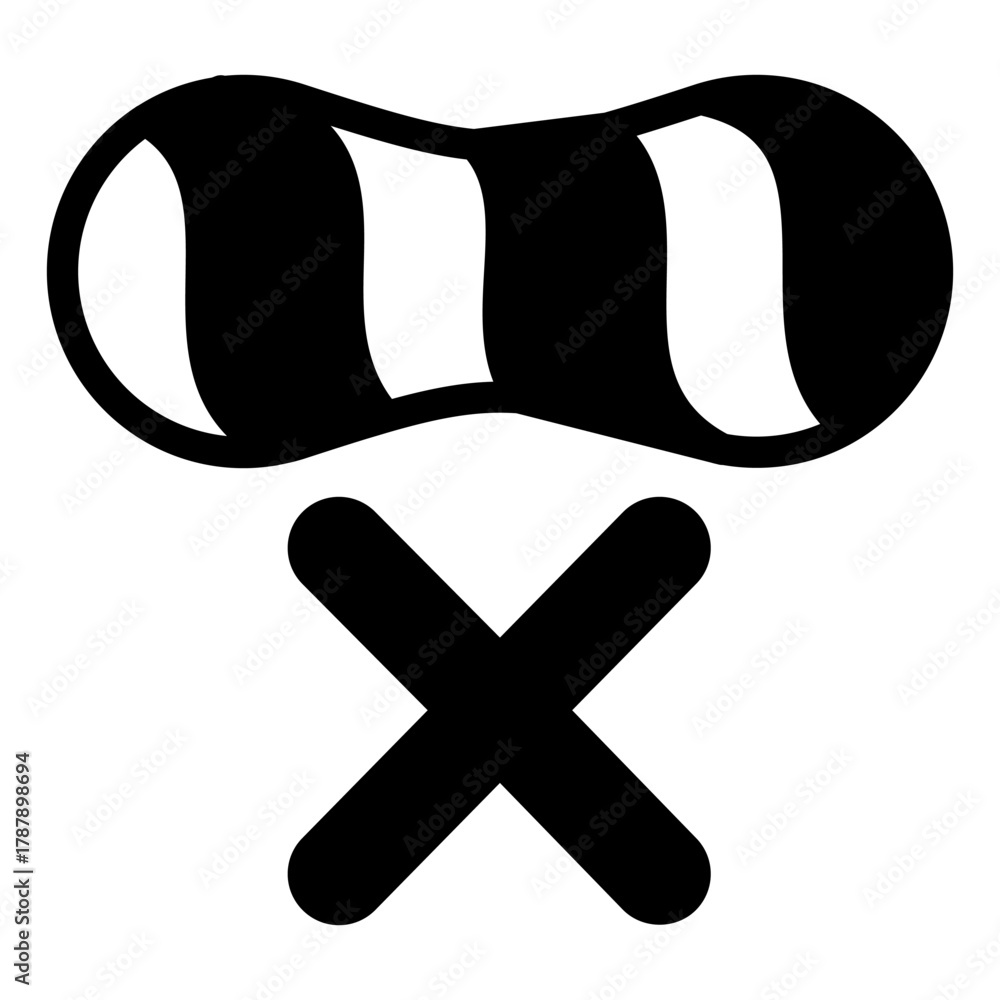 Obraz premium Rag and cross solid icon, manual washing concept. Vector graphics. Prohibiting of cloth wringing, prohibited sign on white background, style icon mobile or web design.