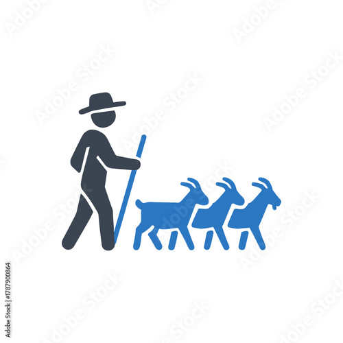 Shepherd Herding Goats icon