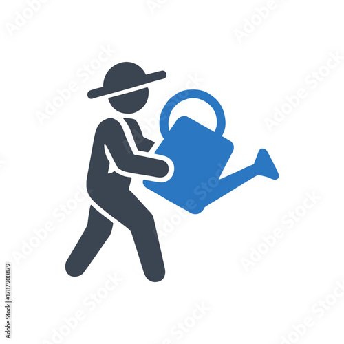Farmer with Watering Can icon