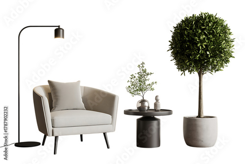 Armchair and plant corner