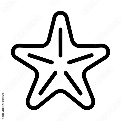 starfish line icon