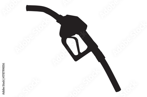 gas pump nozzle silhouette vector, fuel pump nozzle icon vector