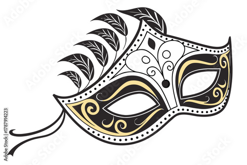 carnival mask isolated on white