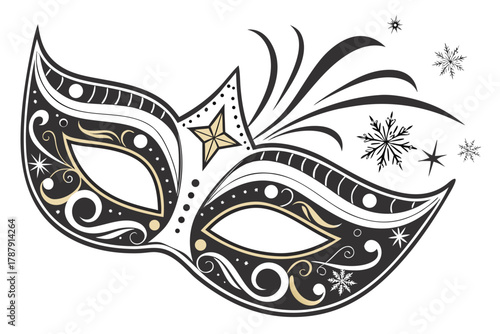 carnival mask vector illustration