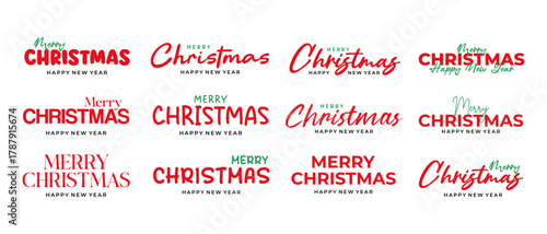 Merry Christmas text for greetings. Merry Christmas text for social media posts and celebrations. Perfect for minimalist and elegant designs.