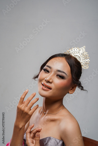Elegant Asian woman with charming smile