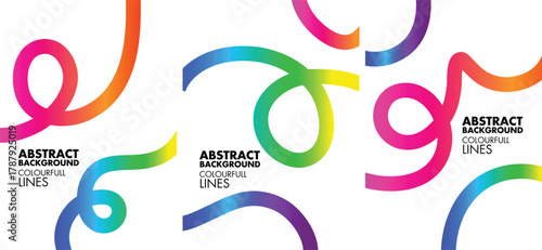 Color Gradient Wave Lines on White Background – Abstract Rainbow Flow Design for Creative Branding, Digital Art, and Modern Graphic Projects