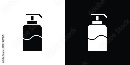 Body Soap icon in solid silhouette set. Vector Illustration.