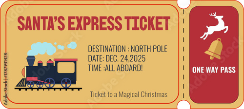Santa's express ticket to the north pole for a magical christmas
