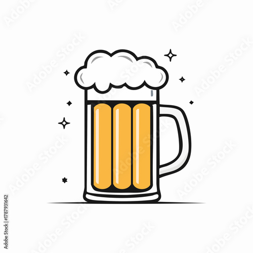 glass of beer on white background