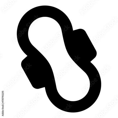 Feminine pads solid icon, body hygiene concept. Vector graphics. Women intimate hygiene, safety sign on white background, style icon mobile or web design.