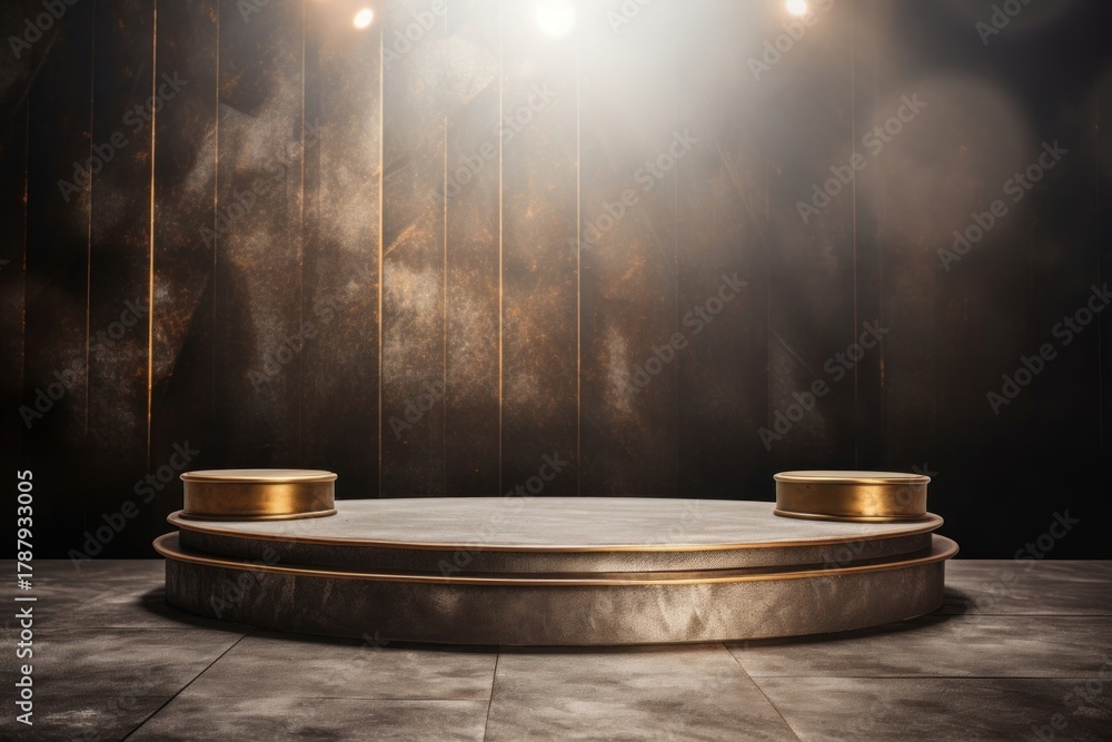 Fototapeta premium Texture background lighting stage floor.