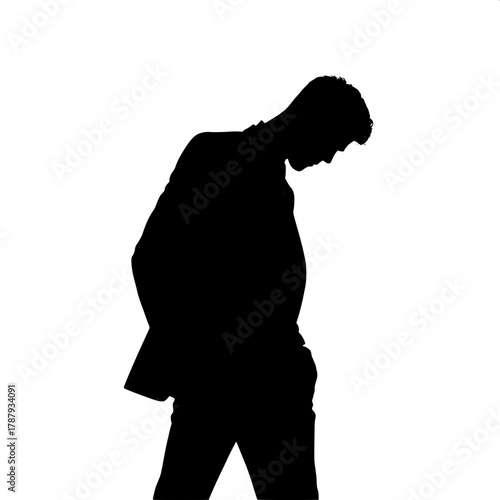 Artistic Editorial Style

A sleek silhouette of a man in formal attire, positioned asymmetrically within a white minimalist space. The composition feels like an editorial fashion photo — elegant, abst