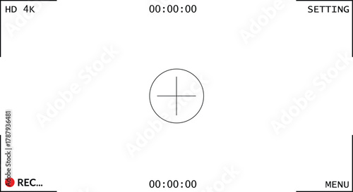 camera viewfinder screen template on isolated transparent background