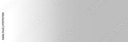 Halftone gradient. Dotted gradient, smooth dots spraying and halftones dot background seamless horizontal geometric pattern vector template set