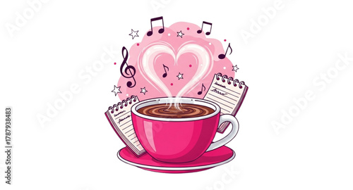 cup of coffee with heart