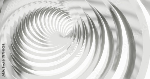 Fototapeta Naklejka Na Ścianę i Meble -  Abstract architecture background silver round tunnel 3d render