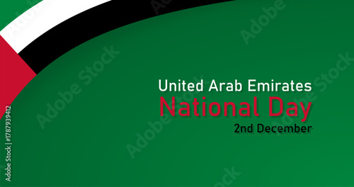 United Arab Emirates National Day with National Background for card poster and banner